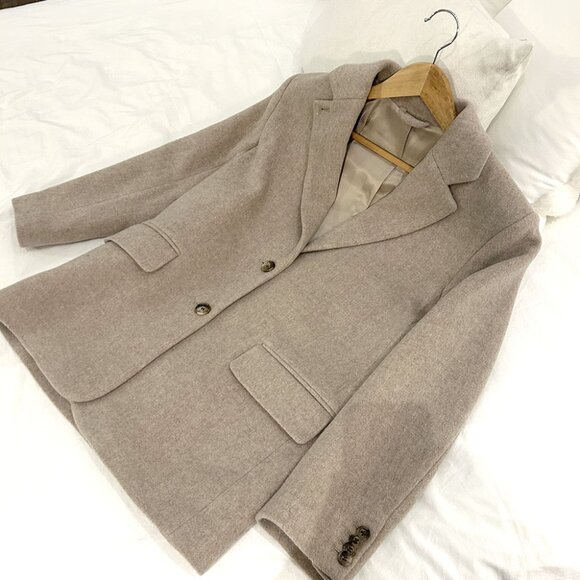 &OtherStories Oversized Wool Blazer in Sand 32 - Picture 2 of 14